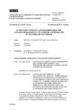 Diario de la 81ª Reunión conjunta del Foro de Cooperación en materia de Seguridad y del Consejo Permanente