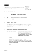 Giornale della 971a Seduta plenaria del Foro di cooperazione per la sicurezza