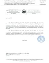 Response by the Delegation of North Macedonia to the Questionnaire on Anti-Personnel Mines and Explosive Remnants of War