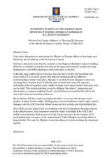 Statement by the Delegation of Norway in response to the address by the Minister of Foreign Affairs of Azerbaijan, H.E. Mr. Jeyhun Bayramov