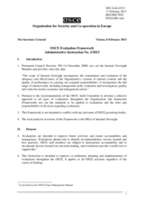 OSCE Evaluation Framework Administrative Instruction No. 1/2013 