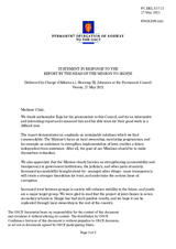 Statement by the Delegation of Norway in response to the report by the Head of the OSCE Mission to Skopje, Ambassador Clemens Koja