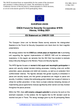 Statement by the Portuguese EU Presidency in response to the presentations by Mr. M. Margaryan, by Brigadier General L. Swaan Wrede, by Ms. A. Darisuren, by Ms. D. O, and by Senior Lieutenant A. Savtalyan