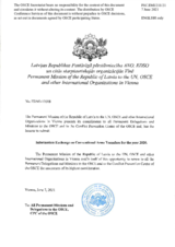 Information Exchange by the Delegation of Latvia on Conventional Arms Transfer Information Exchange by the Delegation of Latvia on Conventional Arms Transfer