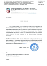 Information Exchange by the Delegation of Croatia on Conventional Arms Transfer Information Exchange by the Delegation of Croatia on Conventional Arms Transfer