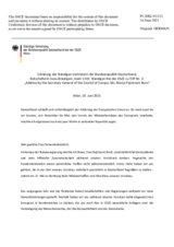 Erklärung der Ständigen Vertreterin der Bundesrepublik Deutschland, Botschafterin Gesa Bräutigam