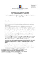 Statement by the Delegation of Norway on the shrinking space for civil society in the Russian Federation