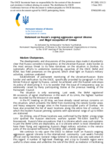 Statement by the Delegation of Ukraine on Russia’s ongoing aggression against Ukraine and illegal occupation of Crimea