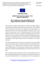 Statement by the Portuguese EU Presidency in response to the presentation by the UN Women Deputy Executive Director, H.E. Ms. Åsa Regnér
