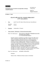 Journal de la 1315ème séance spéciale du Conseil permanent