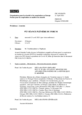 Journal de la 972ème séance plénière du Forum