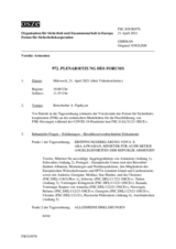 Journal der 972. Plenarsitzung des Forums