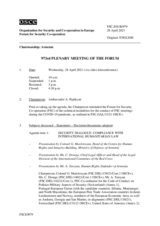 Journal of the 973rd Plenary Meeting of the Forum for Security Co-operation