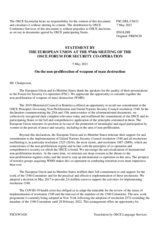 Statement by the Portuguese EU Presidency in response to the presentations by Mr. G. Kocharyan, by Mr. E. Rice-Howell, by Mr. G. Mashkov, and by Mr. T. Perry