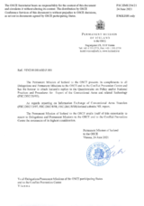 Response by the Delegation of Iceland to the Questionnaire on Participating States’ Policy and/or National Practices and Procedures for the Export of Conventional Arms and Related Technology Response by the Delegation of Iceland to the Questionnaire on Participating States’ Policy and/or National Practices and Procedures for the Export of Conventional Arms and Related Technology
