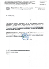 Response by the Delegation of Montenegro to the Questionnaire on Participating States’ Policy and/or National Practices and Procedures for the Export of Conventional Arms and Related Technology