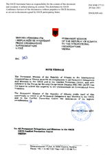Response by the Delegation of Albania to the Questionnaire on Participating States’ Policy and/or National Practices and Procedures for the Export of Conventional Arms and Related Technology