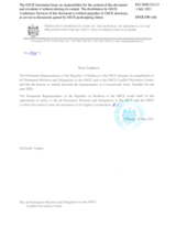 Information Exchange by the Delegation of Moldova on Conventional Arms Transfer