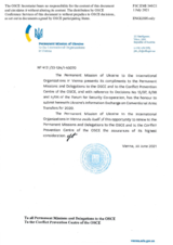 Information Exchange by the Delegation of Ukraine on Conventional Arms Transfer Information Exchange by the Delegation of Ukraine on Conventional Arms Transfer
