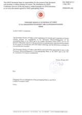 Information Exchange by the Delegation of Turkey on Conventional Arms Transfer