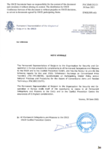 Response by the Delegation of Belgium to the Questionnaire on Participating States’ Policy and/or National Practices and Procedures for the Export of Conventional Arms and Related Technology