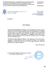 Information Exchange by the Delegation of Belgium on Conventional Arms Transfer