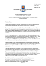 Statement by the Delegation of Norway in response to the update by Ambassador Heidi Grau and to the report by Ambassador Yaşar Halit Çevik