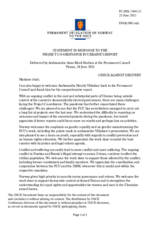 Statement by the Delegation of Norway in response to the report by the OSCE Project Co-ordinator in Ukraine, Ambassador Henrik Villadsen