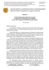 Statement by the Delegation of Armenia on the early parliamentary elections in Armenia, held on 20 June 2021