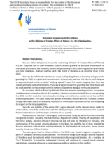 Statement by the Delegation of Ukraine in response to the address by the Minister of Foreign Affairs of Poland, H.E. Mr. Zbigniew Rau