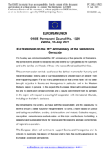 Statement by the Slovenian EU Presidency on the 26th anniversary of the genocide in Srebrenica, Bosnia and Herzegovina