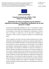 Déclaration de l’Union européenne sur les élections législatives anticipées en République de Moldavie qui se sont tenues le 11 juillet