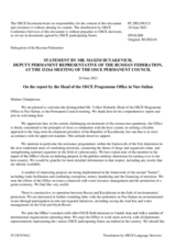 Statement by the Delegation of the Russian Federation in response to the report by the Head of the OSCE Programme Office in Nur-Sultan, Dr. Volker Frobarth