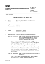 Journal der 1320. Plenarsitzung des Ständigen Rates