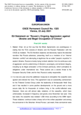 Statement by the Slovenian EU Presidency on Russia’s ongoing aggression against Ukraine and illegal occupation of Crimea