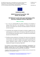 Statement by the Slovenian EU Presidency on the 7th anniversary of the downing of Malaysia Airlines flight MH17 on 17 July 2014