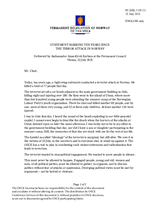 Statement by the Delegation of Norway on the commemoration of the terrorist attack in Norway on 22 July 2011