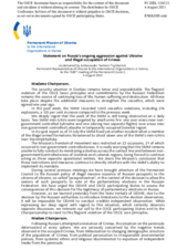 Statement by the Delegation of Ukraine on Russia’s ongoing aggression against Ukraine and illegal occupation of Crimea
