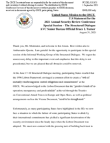 Statement by Bruce I. Turner, AVC Senior Bureau Official 