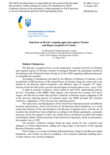 Statement by the Delegation of Ukraine on Russia’s ongoing aggression against Ukraine and illegal occupation of Crimea