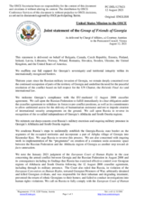 Statement by the Delegation of the United States of America, also on behalf of several delegations, on the 13th years since the full-scale military aggression against Georgia by the Russian Federation