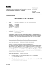 Diario de la xxxª Sesión plenaria del Foro de Cooperación en materia de Seguridad
