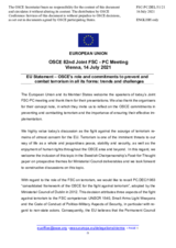 Statement by the Slovenian EU Presidency in response to the presentations by Mr. V. Voronkov, by Mr. H. Aghasaryan, by Mr. M. Norell, and by Mr. É. Denécé