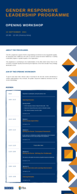 Opening workshop agenda