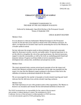 Statement by the Delegation of Norway in response to the report by the Head of the OSCE Mission in Kosovo, Ambassador Michael Davenport