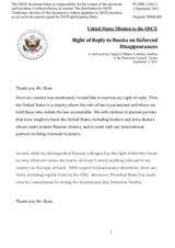Statement by the Delegation of the United States of America in response to the statement Delegation of the Russian Federation