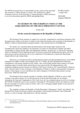 Statement by the Slovenian EU Presidency on continuous flagrant violation of human rights by the secessionist regime in the Transdniestrian region of the Republic of Moldova