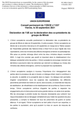 Déclaration de l’UE sur la déclaration des co-présidents du groupe de Minsk