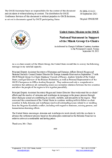 Statement by the Delegation of the United States of America on the statement by the Co-Chairs of the OSCE Minsk Group issued on 24 September 2021