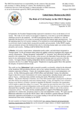 Statement by the Delegation of the United States of America on the importance of civil society in the OSCE region